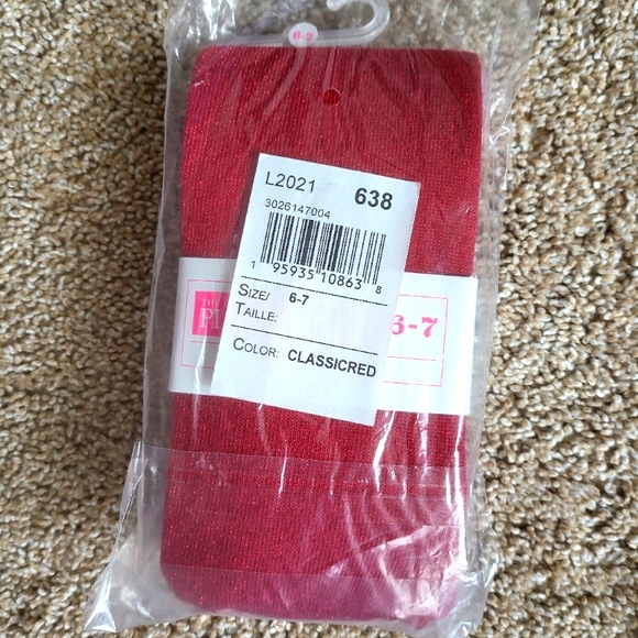 ♥️NWT♥️ GYMBOREE GIRLS RED SPARKLE TIGHTS - Picture 5 of 5